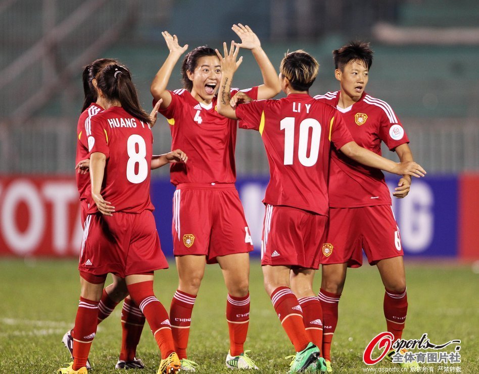亚洲杯预选赛中国女足歼灭对手
